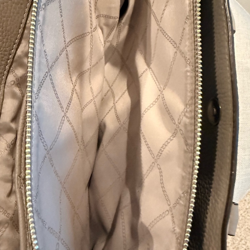 Michael Kors Grey Leather Satchel - Picture 7 of 9